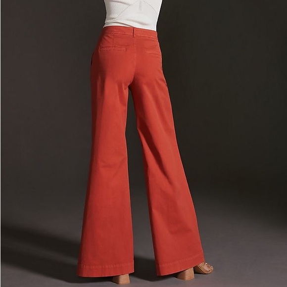 By Anthropologie Mid-Rise Pleated Trousers black - Picture 8 of 8